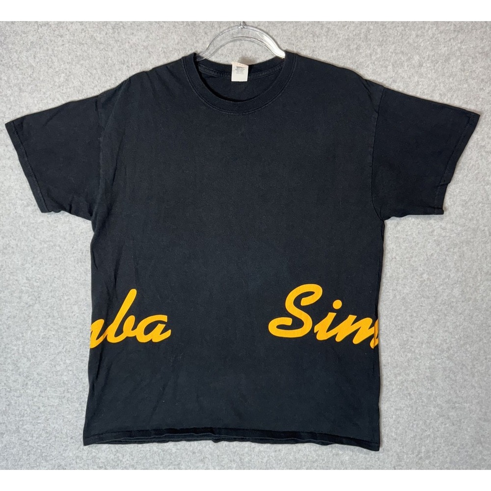 Simba Shirt Mens Large Black Yellow Graphic Tee T-Shirt Movie Disney Lion King - Picture 1 of 7